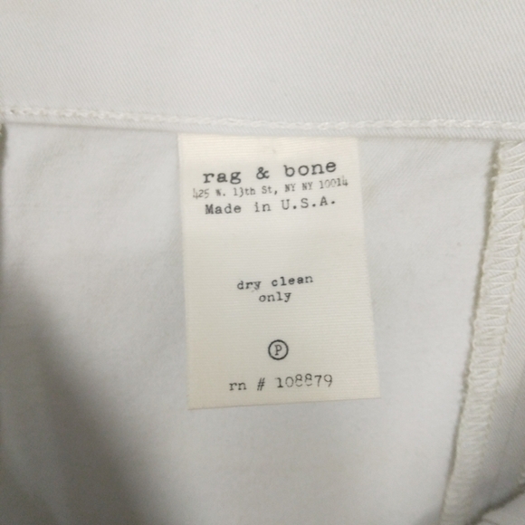 Rag & Bone Skinny Jeans With Geometric Embroidery Accent Size 26 - Picture 11 of 11